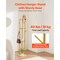 9-Hook Freestanding Coat Rack Stand with Gold Finish and Quartz Base for Living room or Bedroom